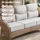 preview thumbnail 159 of 199, Outdoor Patio Sofa Swivel Chair with 6-Inch Thick Cushions Set