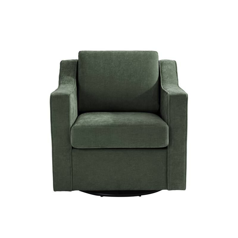 30" W Modern Accent Swivel Chair Comfy Upholstered Armchair Set of 2