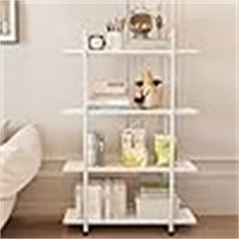 5 Tiers Bookshelf Organizer Industrial Shelf - 10.8"D x 31.5"W x 62"H