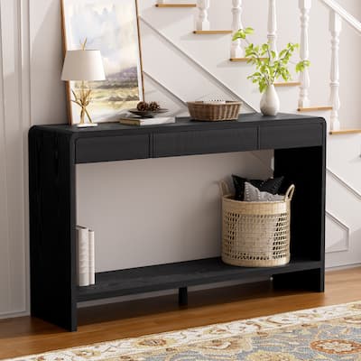 Christopher Knight Home - Thorne MDF Round Edge Design Console Table with Vertical Slats