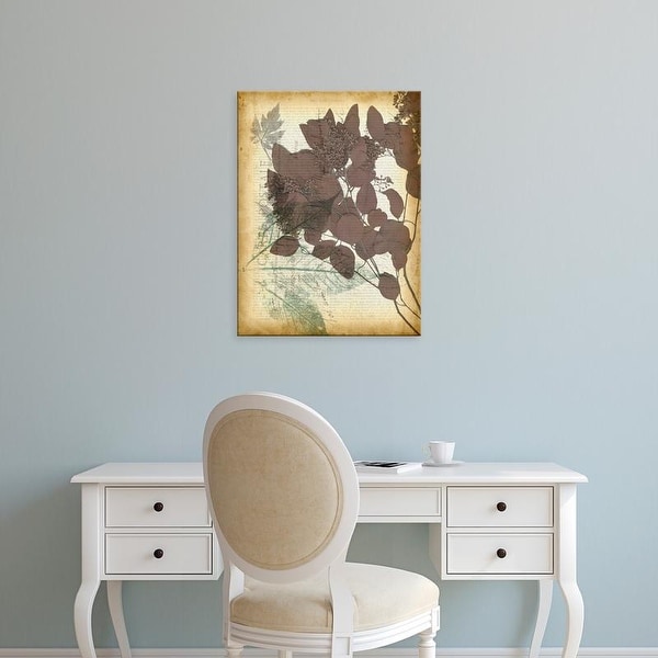 Easy Art Prints Jennifer Goldberger's 'Leaf Letters I' Premium Canvas Art