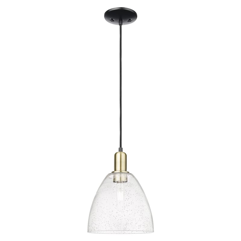 Innovations Lighting Endless Possibilities Arcadia - Bristol - 1 Light 9" Cord Hung Mini Pendant - Black Antique Brass/Seedy