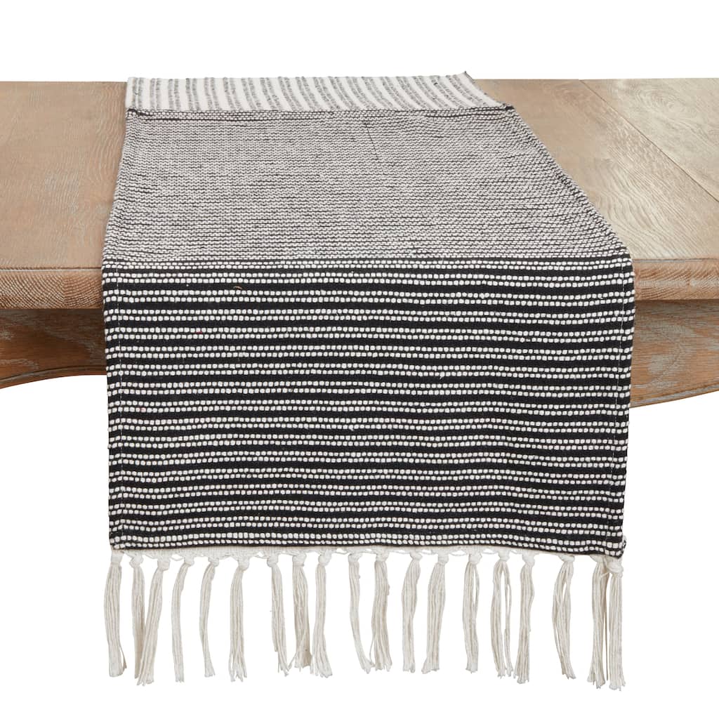 Duo-Tone Stripe Table Runner - 16"x72"