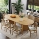 preview thumbnail 2 of 22, Solid Wood 79'' Oval Dining Table for 8 People Nordic style - 79*33.5 Wood