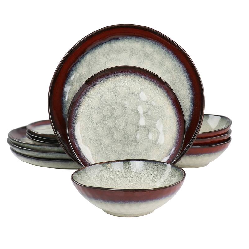 12 Piece Stoneware Dinnerware Set
