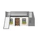 preview thumbnail 50 of 62, Max and Lily Classic Twin Low Loft with Stairs, Easy Slide and Curtain