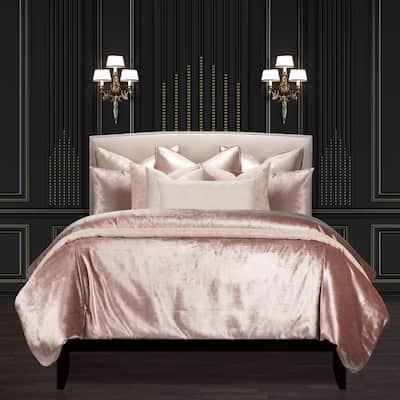 Breakfast In Bed Luxury Pink Velvet Supreme Duvet Cover and Insert Set