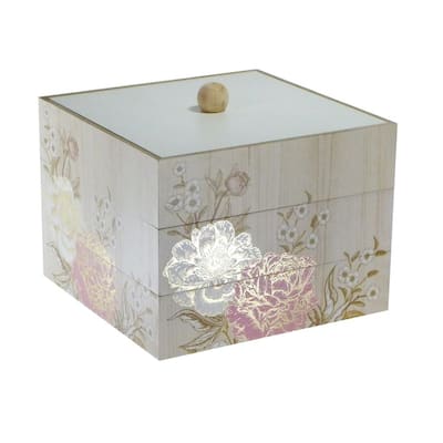 Tickled Pink Floral Patterned Trinket Box