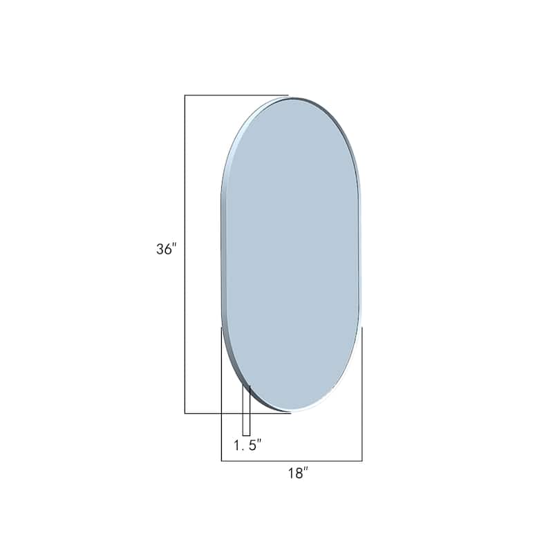 18'' Oval LED Lighted Accent Bathroom/Vanity Wall Mirror - 18