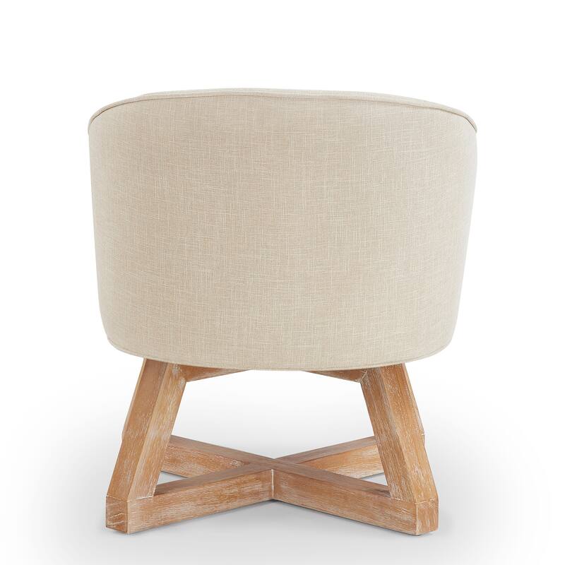 Calssic 360 Degree Swivel Accent Chair with Cross-shaped Base