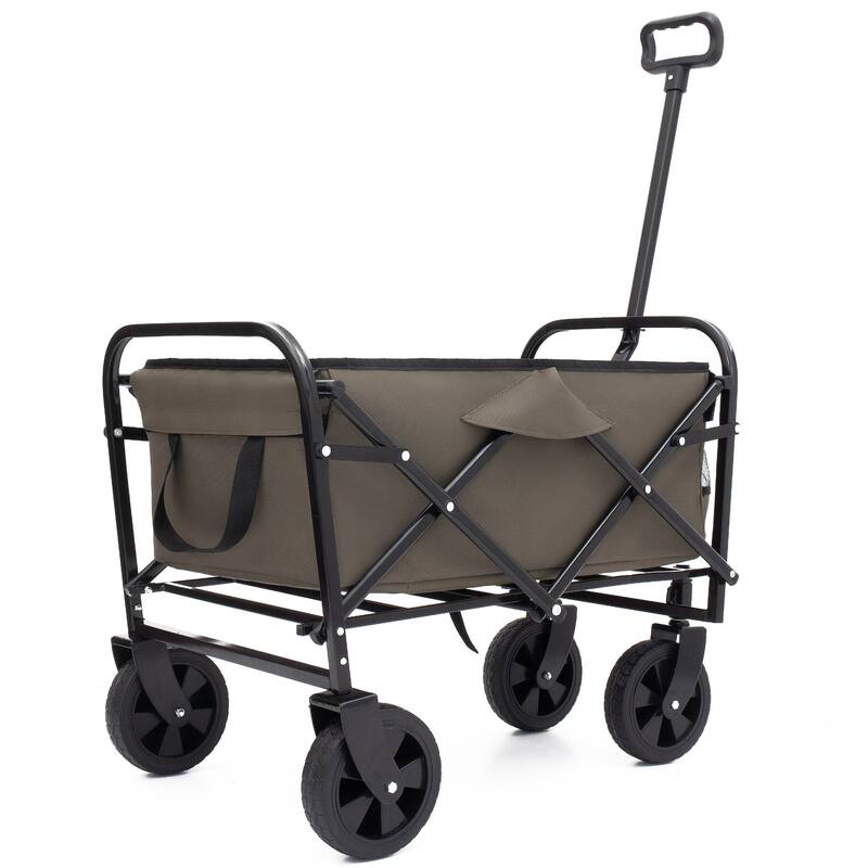 Minimeetall Extension Collapsible Wagon Cart with Expandable Storage