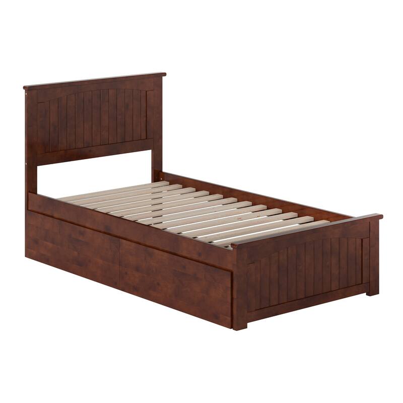 AFI Nantucket Platform Bed with Matching Footboard & Storage Drawers