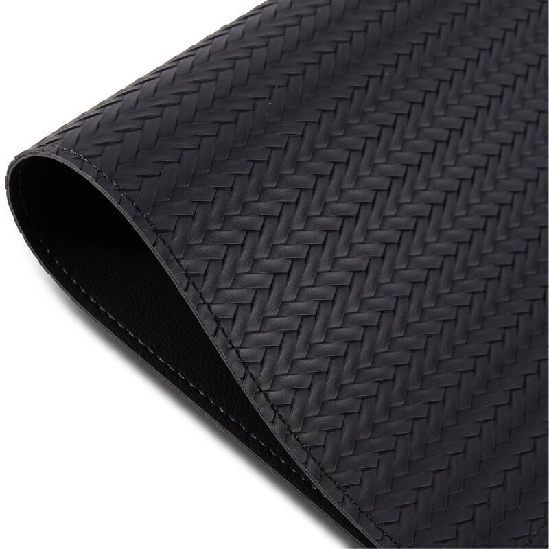 Dainty Home Hudson Premium Vegan Leather Reversible 2 Pattern Rectangular Placemat Set Of 4