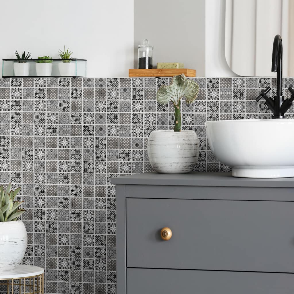 Merola Tile Classico 2" Square Black 11-3/4" x 11-3/4" Porcelain Floor and Wall Tile