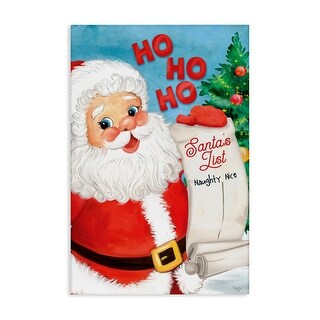 Stupell Santa's Naughty Nice List Canvas Wall Art Design By Mollie B.