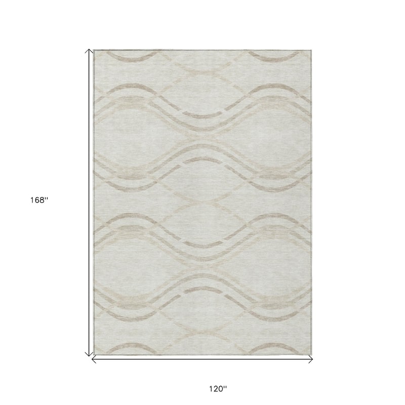 HomeRoots Abstract Transitional Rectangle Outdoor Rug