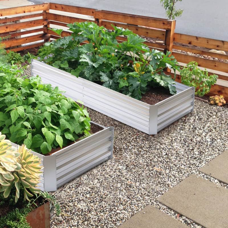 72in Rectangular Galvanized Steel Raised Garden Bed
