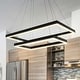 preview thumbnail 1 of 13, VONN Lighting 29" Atria Two-Tier LED Chandelier Adjustable Black - 29.25"L x 17.25"W x 120"H