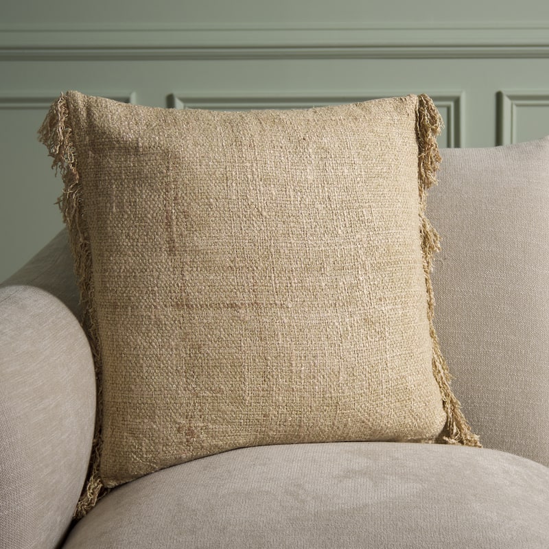 SAFAVIEH Home Lumiza 20-inch Rust Cotton Pillow - Natural