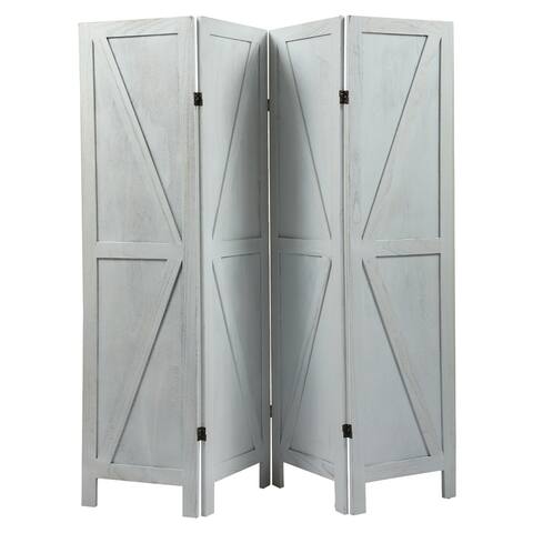 Wooden Room Divider Privacy Screen,Foldable Wall Divider, (4 Panel)