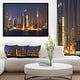 preview thumbnail 9 of 14, Designart "New York Skyline at Night" Cityscape Photo Framed Canvas Print