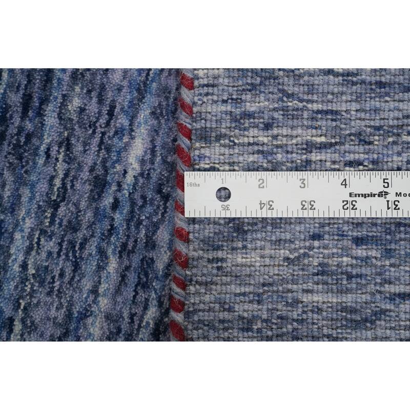 Hand Knotted Oriental 100% Wool Carpet Tribal Animal Pictorial Navy Blue & Blues Gabbeh Area Rug - 9' 10'' X 9' 10''