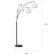 preview thumbnail 3 of 15, Broadway 3-light 4-way Switch Arch Floor Lamp