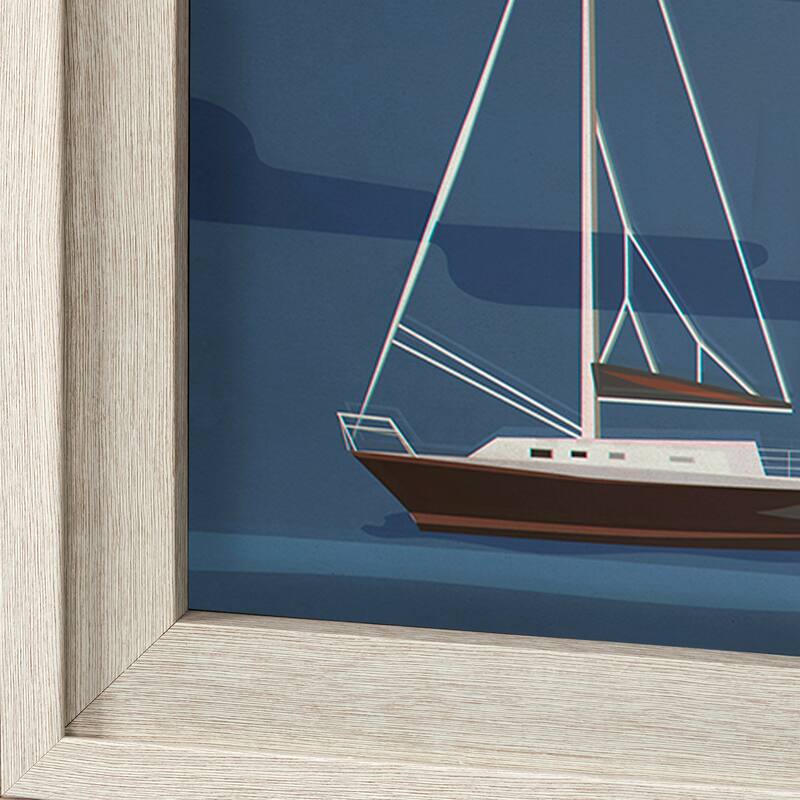 Lunenburg Go Canada (XL) by Mercana Studio a Hand Embellished Decograph Framed Art Print under Glass