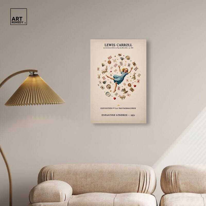 Carroll's Alice in Motion Canvas by Art Remedy, Gallery Wrapped