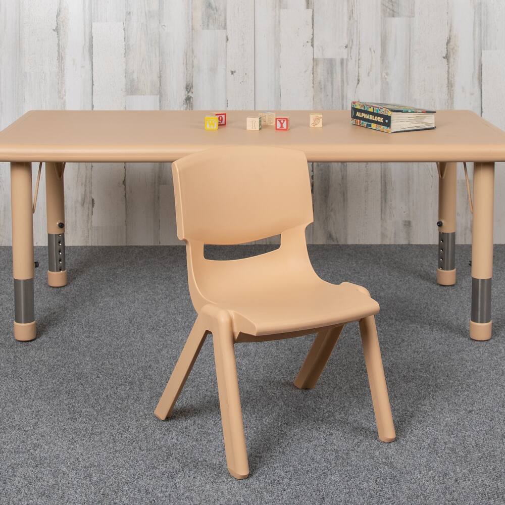 10PK Plastic Stackable Preschool Chair, 10.5" Seat Height - 14"D x 12.5"W x 20"H