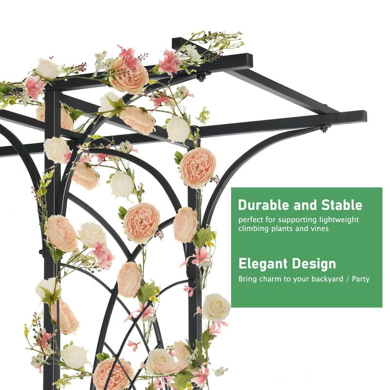 Iron Arch Black Wrought Iron Flat Top