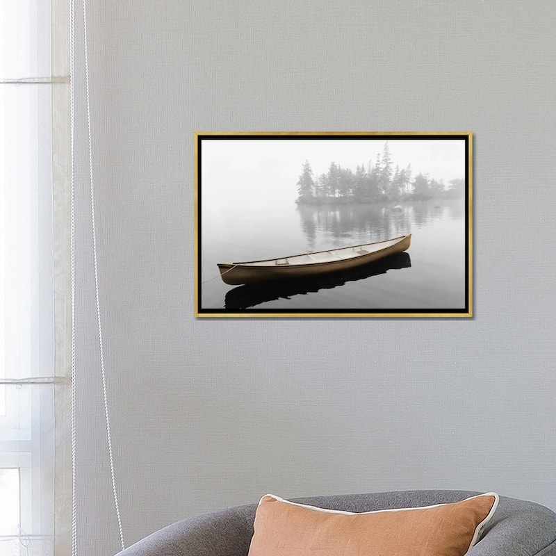 iCanvas "Lone Canoe" by Rig Studios Framed Canvas Print