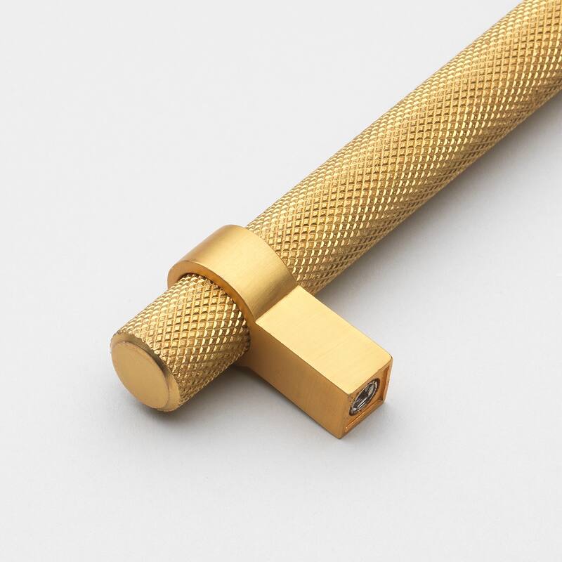 3 in Screw Center Solid Steel Bar Pull Cabinet Handle Pull (Pack of 10) - Brass Gold