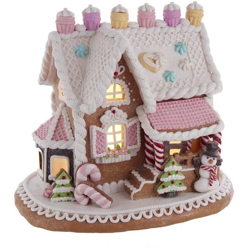 Kurt Adler 9-Inch Gingerbread House with LED Lights