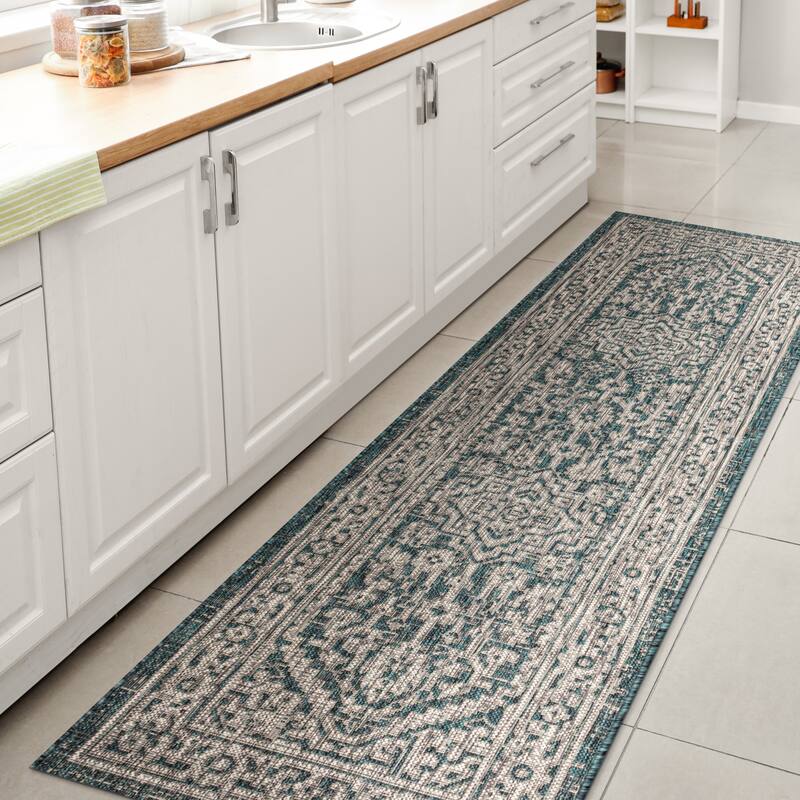 JONATHAN Y Rozetta Medallion Textured Weave Indoor/Outdoor Area Rug