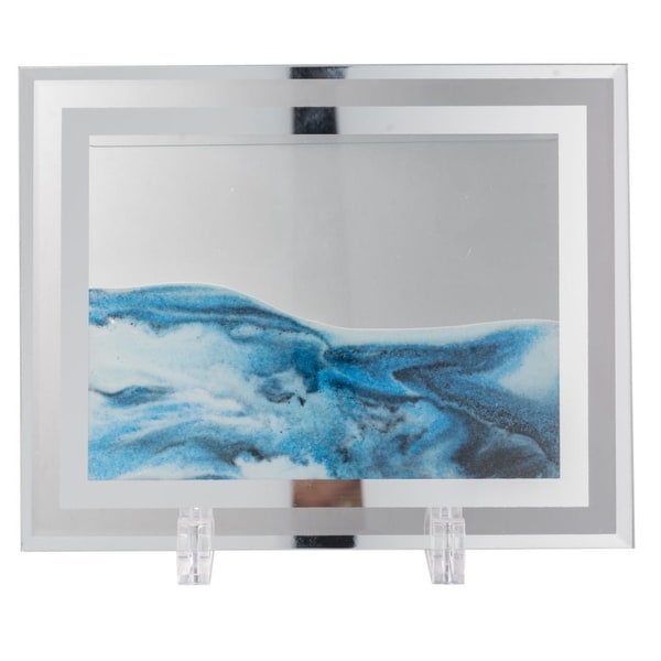 8.5" Gray and Blue Small Moving Sand Table Art - N/A