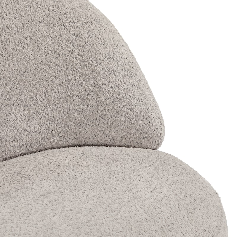 Fabric Swivel Accent Chair with 360° Rotation Metal Frame (260lb Capacity)