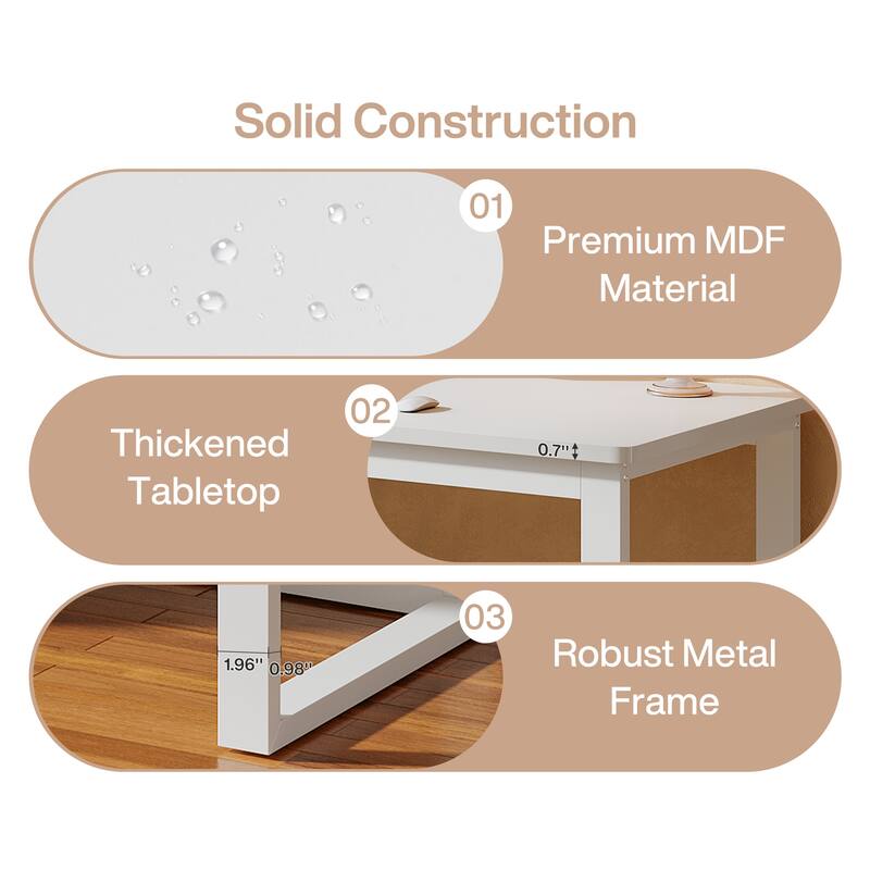 78.7 Inch Extra Long 2 Person Computer Desk with 3 Drawers