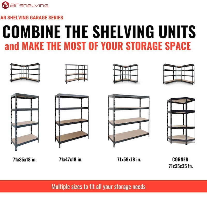 Ar Shelving Versatile Combinable Storage Collection for Garage, Home and Commercial