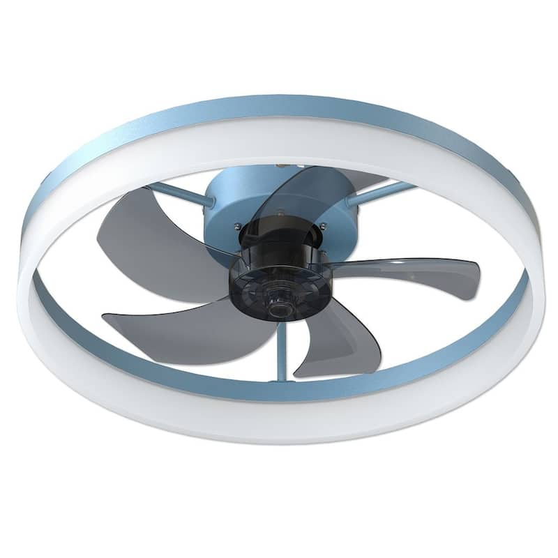 Modern Flush Mount Ceiling Fan with Lights