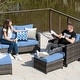 preview thumbnail 70 of 75, Ovios Patio Furniture Wicker 5-piece Outdoor High-back Sectional Set