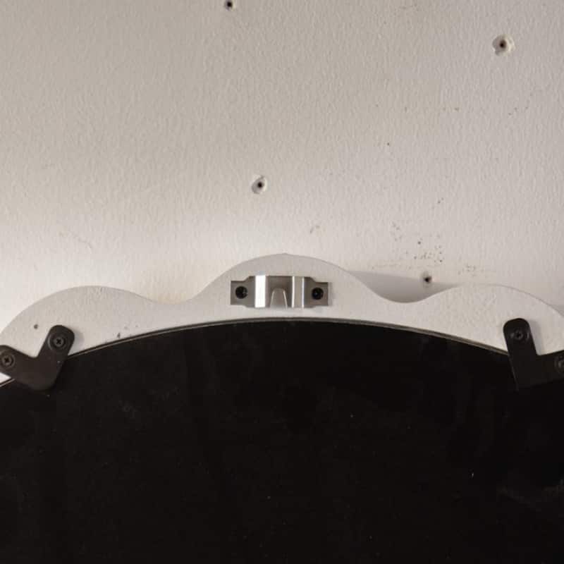 White Scalloped Round Wall Mirror