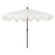 preview thumbnail 98 of 132, 9ft Half Market Umbrella, Scalloped, Crank, Tilt, UV, by JONATHAN Y Cream/White/White