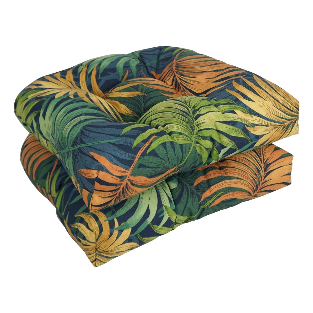 19-inch Rounded Back Indoor/Outdoor Chair Cushions (Set of 2)