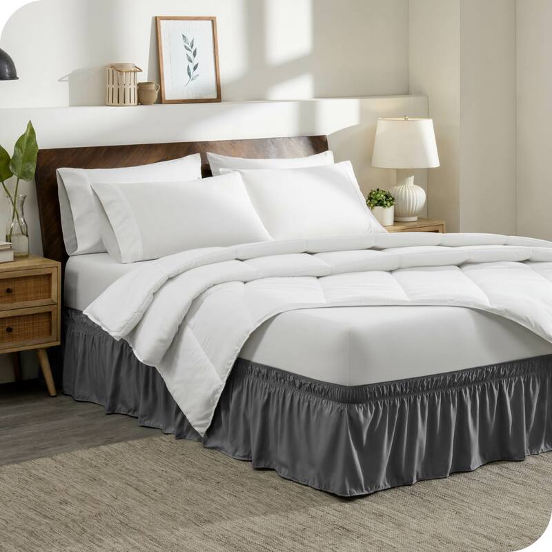 Bare Home Adjustable Wrap Around Bed Skirt