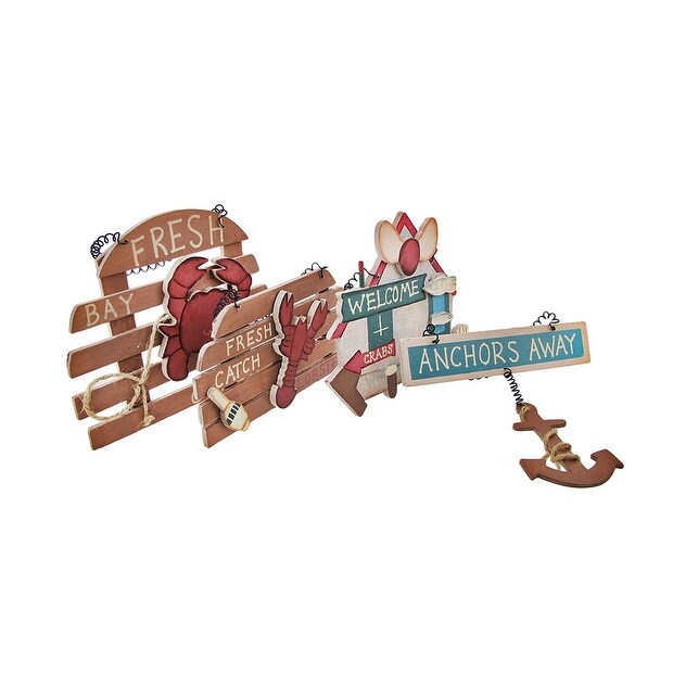 Shop Set Of 4 Small Nautical Theme Wooden Signs Kitchen Decor