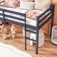 preview thumbnail 21 of 43, Solid Rubber Wooden Twin Loft Bed with Ladder and Strengthened Slats
