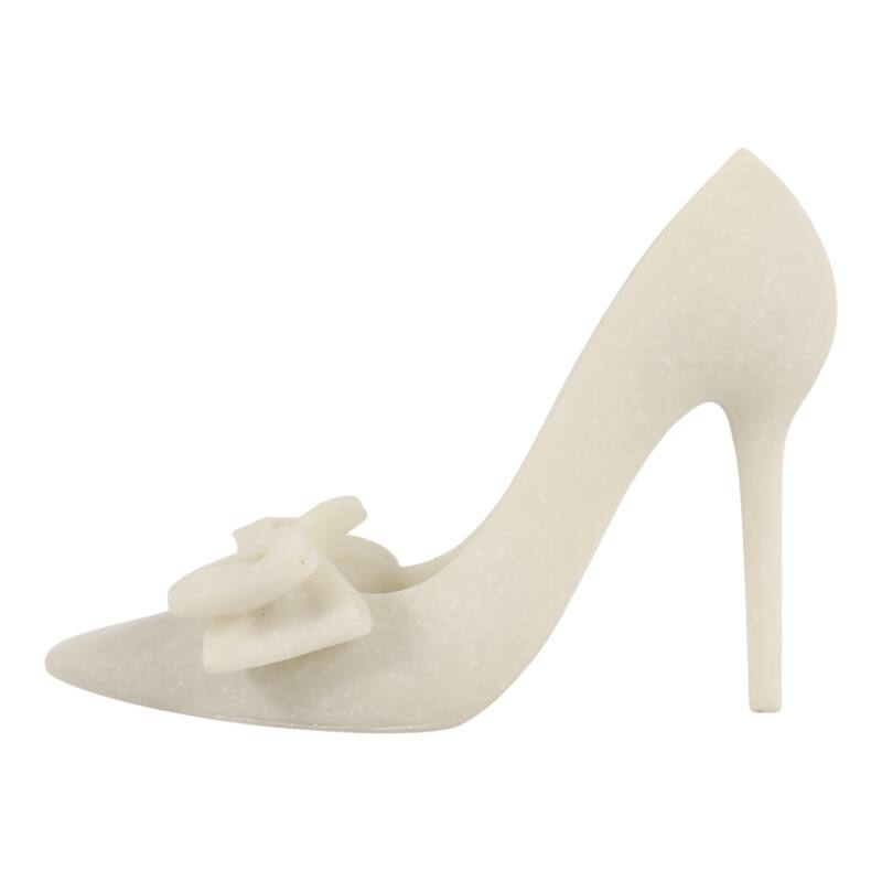 Modern Resin High Heel Sculpture - 9", White - 8.75"