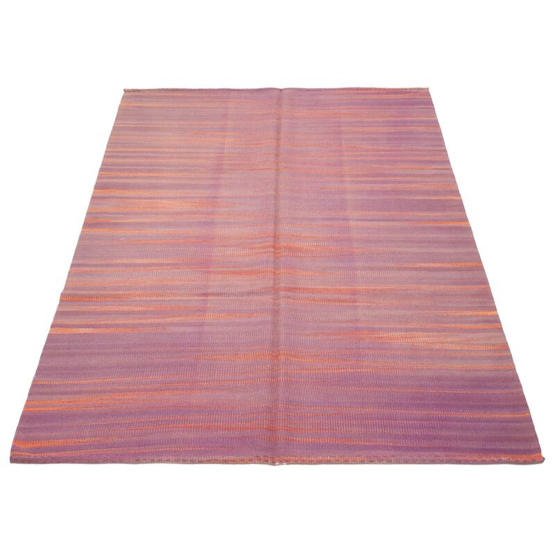 ECARPETGALLERY Flat-Weave Ankara FW Purple Wool Kilim - 5'11 x 8'11