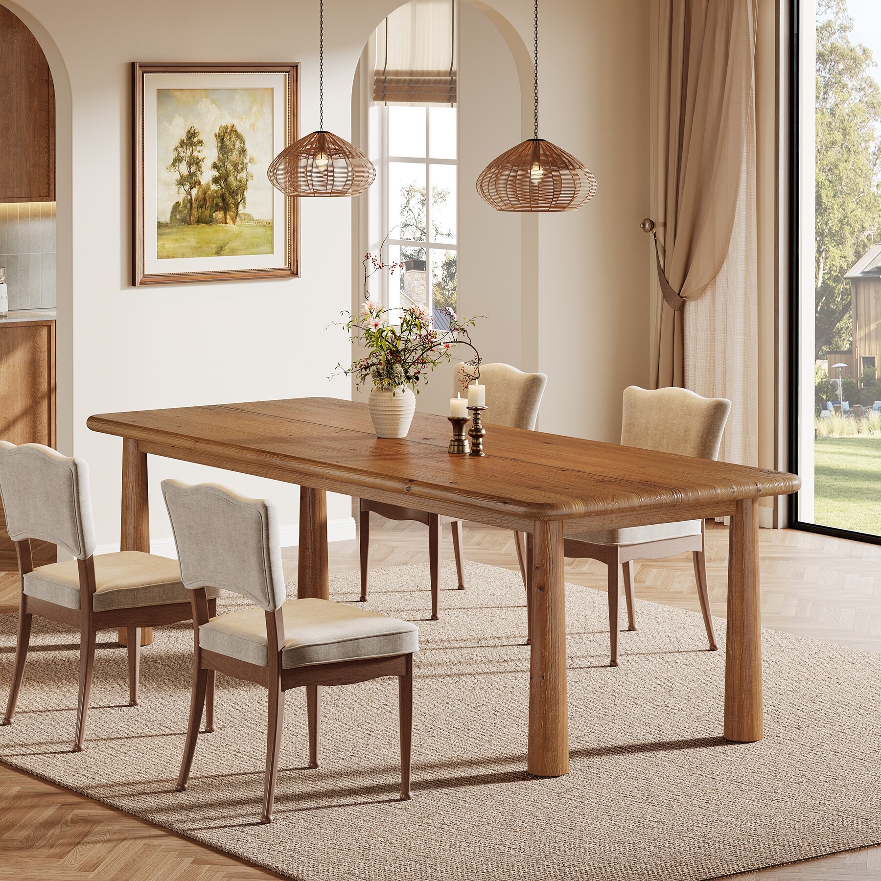 63''-Solid-Wood-Dining-Table,-